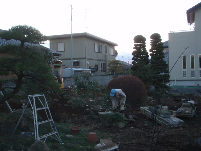 残す樹木の養生剪定